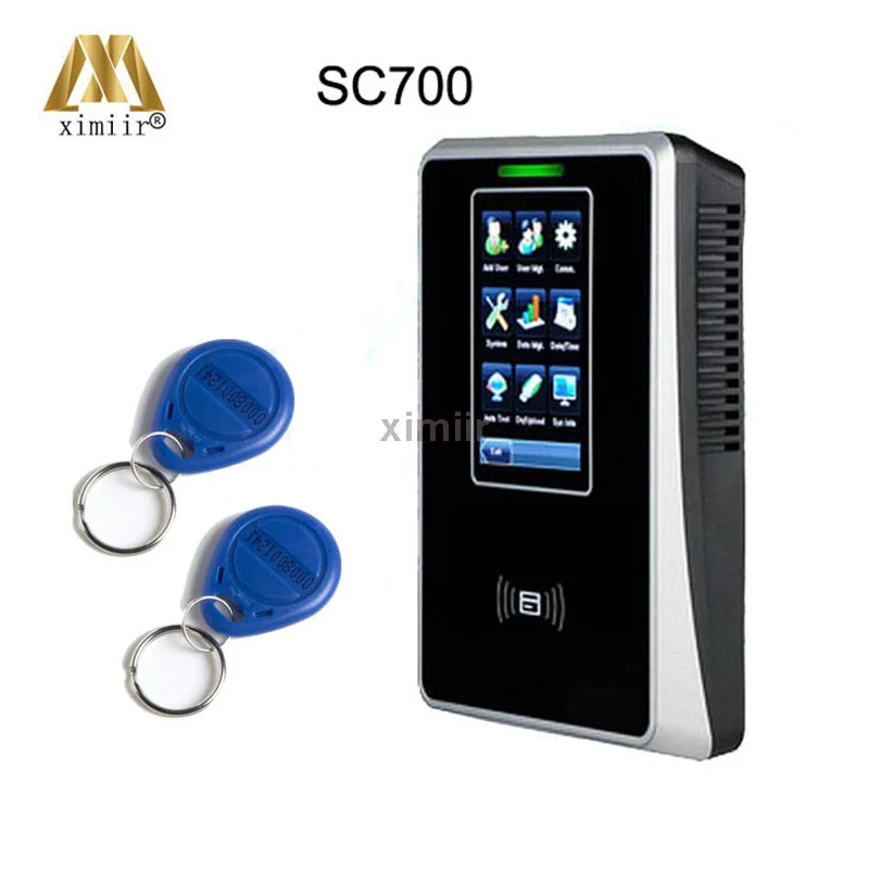 

Touch screen linux system 125KHZ RFID card smart card access control system door lock SC700 standalone door control system
