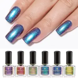 BORN PRETTY, хамелеон лак для ногтей 6 мл блеск Galaxy Хамелеон серии лак для ногтей Nail Art Маникюр черная основа необходимо