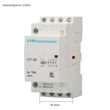 4P контактор переменного тока 16A бытовой контактор переменного тока 24v 110v 220V 240V 400V~ 4NO 4NC 2NO2NC 3NO1NC 50/60 Гц 35 мм din rail CT1-25 нового типа