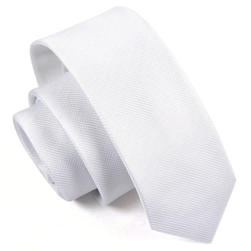 Модные Повседневное 5 см тонкие мужские Галстуки Тощий сетка галстук Бизнес костюм мужские Галстуки твердого белого цвета — красный