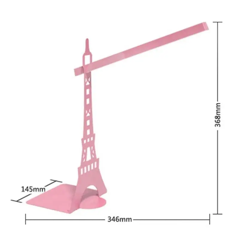 DC5V 3 Вт модная Парижская Эйфелева башня светодио дный лампа Светодиодная сенсорная Затемняющая защита глаз лампа для светодио дный чтения