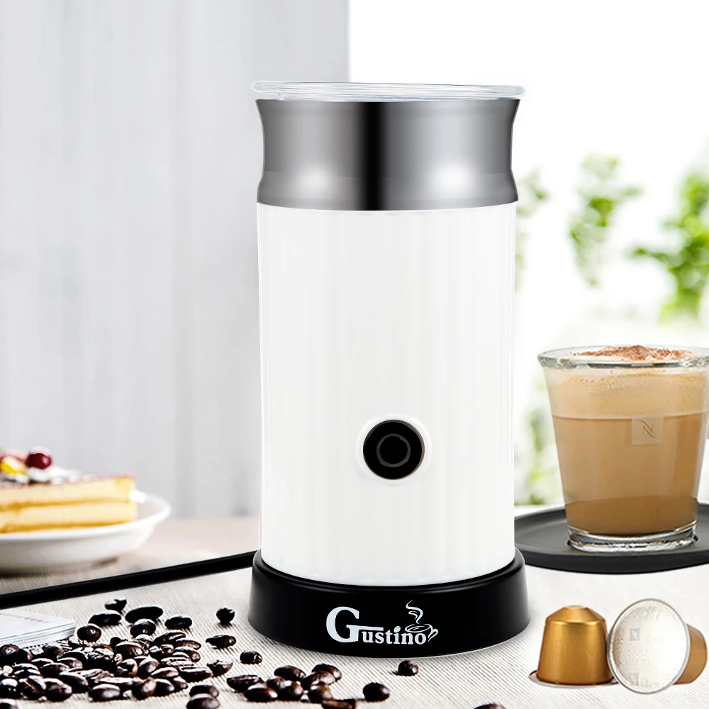 Gustino Electric Coffee Maker Automatic Milk Frother Cappuccino Coffee Maker For Hot Frothing Heating Milk Cold Frothing