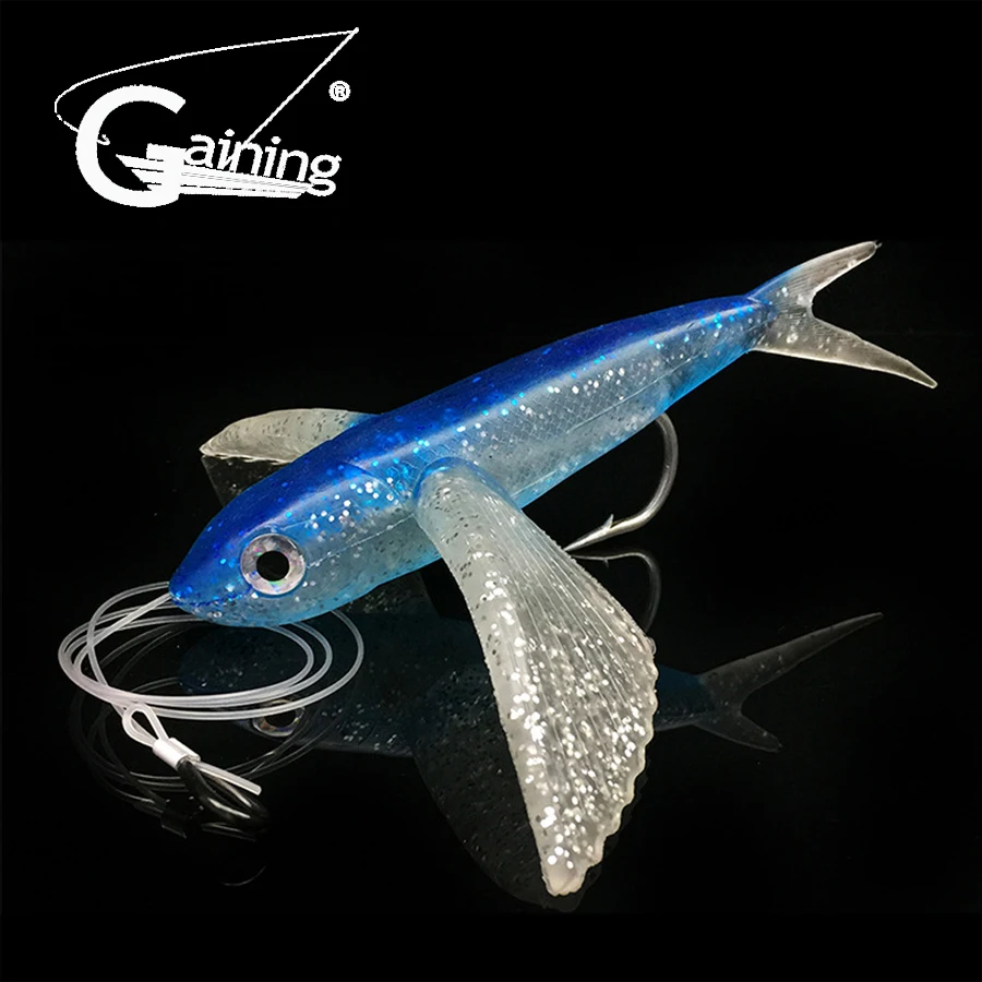 Gaining Fishing Lure Seawater Fishing Bait Flying Fish Lure Boat Trolling Tuna Mackerel Soft Baits Soft Lure Fishing Tackle
