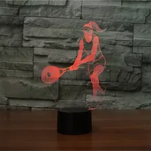Новое поступление, 3D визуальная Таблица, лампа для тенниса, Женский плеер, ночная лампа, изменение цвета, сенсорная атмосфера, настольная лампа, как прикроватная лампа, распродажа