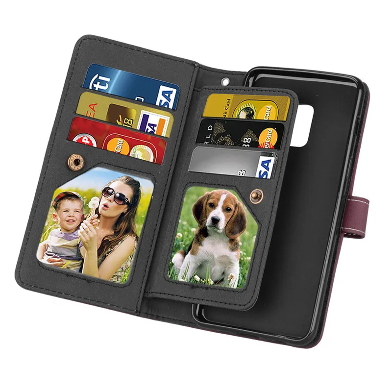 Meilleur Pour Samsung Galaxy J3 J5 J7 2016 A3 A5 A7 2017 A6 A8 Plus J4 J6 J8 2018 housse coque etui De Luxe en cuir Neuf cartes Etui portefeuille