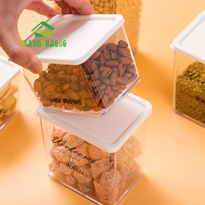 JiangChaoBo прозрачная многозернистая коробка для хранения кухонные Герметичные