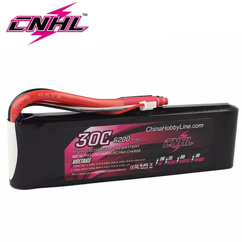 CNHL 2S 7.4V 6200mAh 30C Lipo