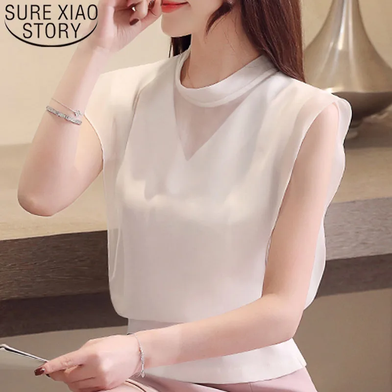 Women blouse and tops 2019 white blouse women shirt Ruffles Sleeveless chiffon women blouse shirt shirts ladies tpos 3745 50 Women blouse and tops 2019 white blouse women shirt Ruffles Sleeveless chiffon women blouse shirt shirts ladies tpos 3745 50
