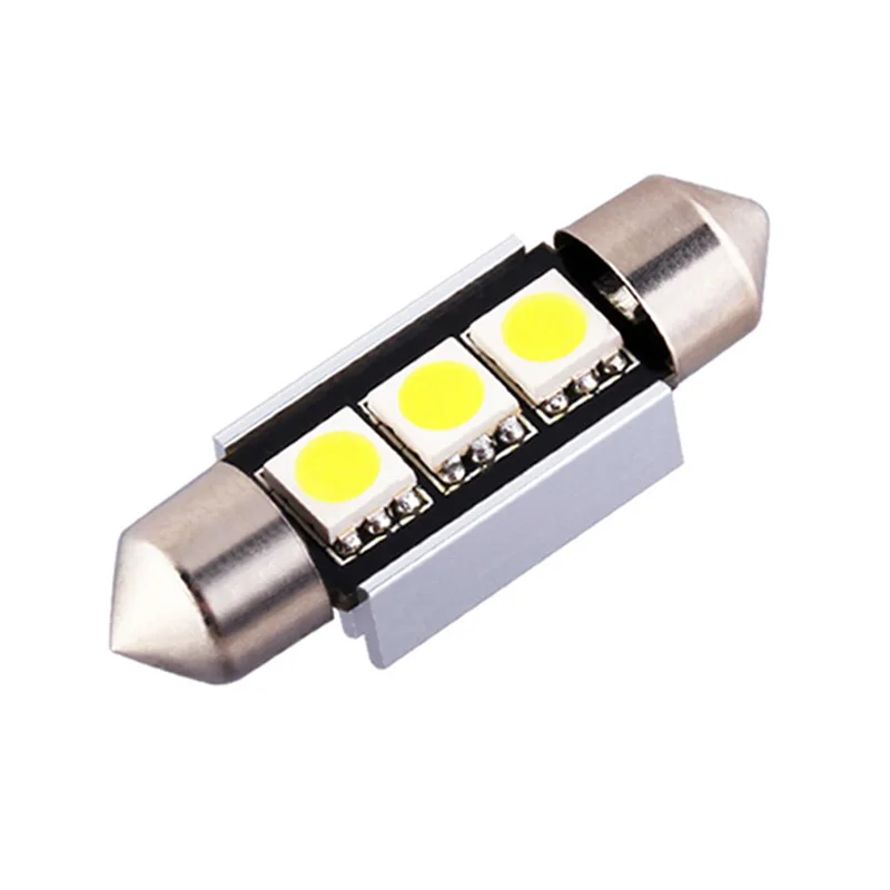 1 шт. авто светодиодный гирлянда/купол 36/39 мм 5050 3 SMD белый/красный 12V C5W автомобилей Canbus Error Free лампа для чтения лампы