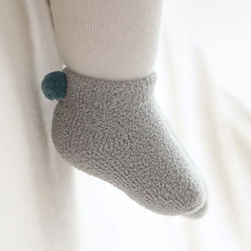 

Toddler Newborn Kid Boys Girl Velvet Socks Winter Thick Warm Non-slip Socks New