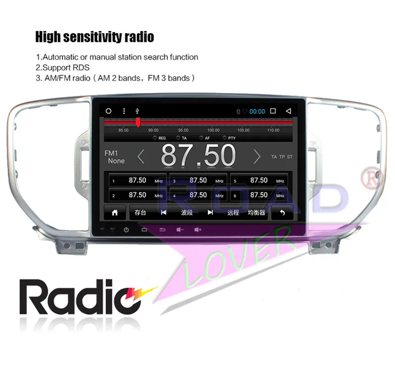 Sale Roadlover Android 8.1 Car Multimedia Player Radio For KIA SportageR 2015 Stereo GPS Navigation Autoradio Magnitol 2 Din NO DVD 20