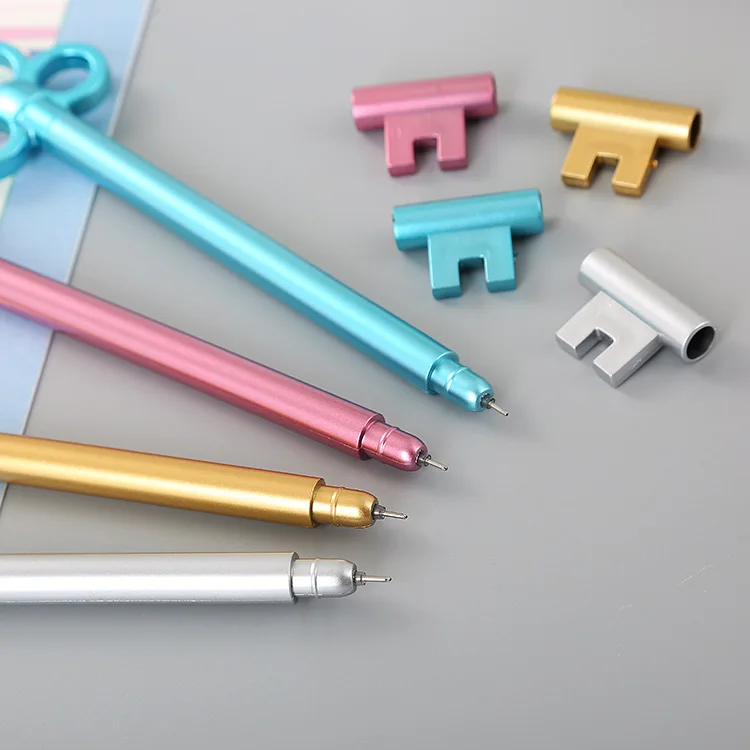 

40 Pcs Creative Stationery Key Modelling Neutral Pen Cute Cartoon Learning Office Signature Pen