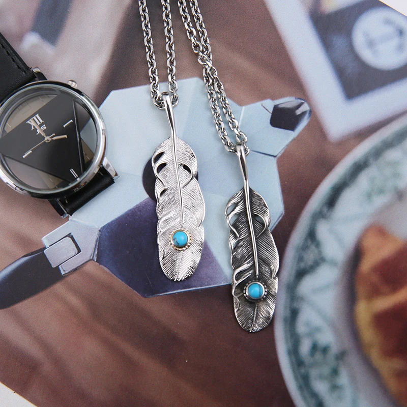 Ожерелье с подвеской в виде пера из нержавеющей стали|fashion jewelry|jewelry fashionjewelry for men |