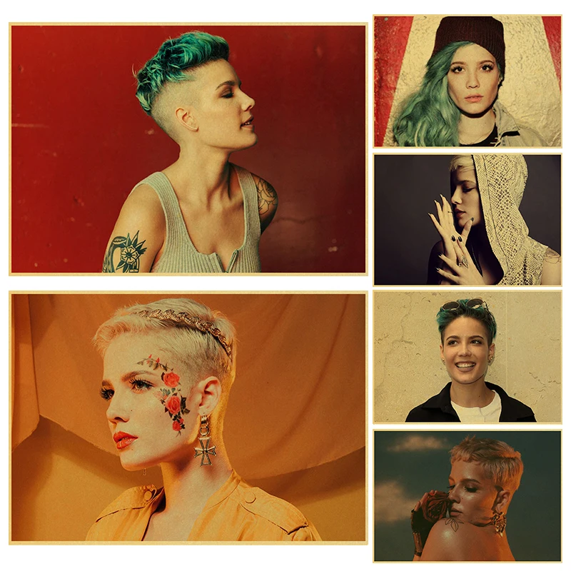 

Singger Halsey poster kraft paper retro poster home wall decor wall poster