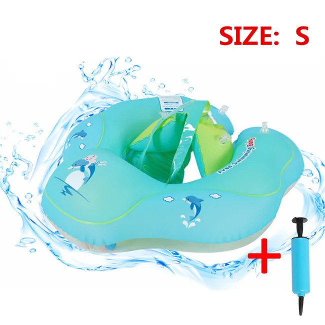 Детское Надувное надувное кольцо для плавания, Детские плавающие игрушки для плавания в бассейне для ванны и бассейна, для обучения плаванию - Цвет: S
