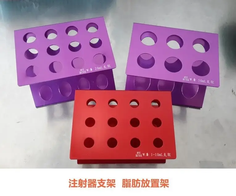 

Foldable autoclavable syringe racks display racks
