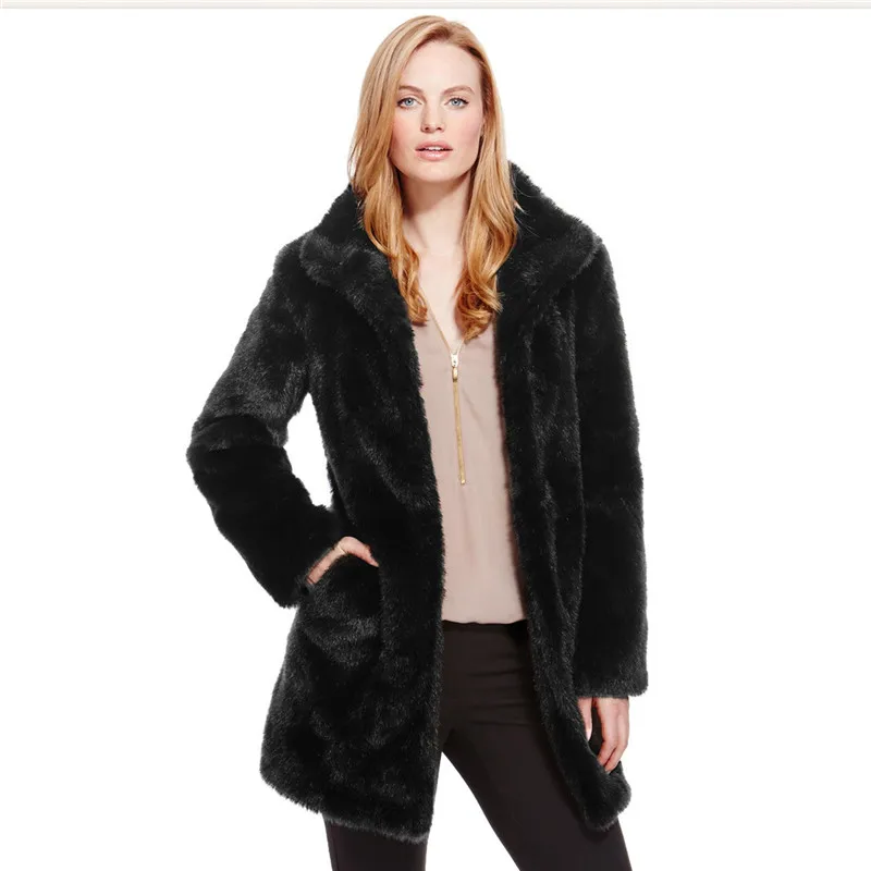 Fake Fur S 3xl Plus Size Winter Jacket Women Faux Fur Coats Long
