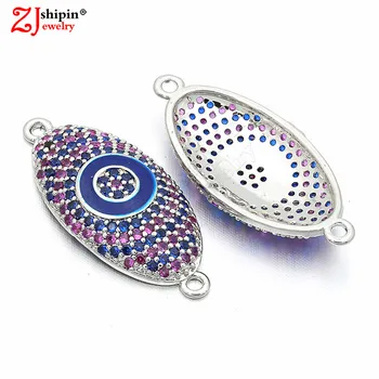 

ZJSHIPIN new color micro inlay jewelry accessories zircon CZ connector suitable for charm DIY jewelry discovery production