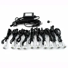 10 шт. напольное освещение сада Mall ступеней лестницы пейзаж светодиодный свет низкая Напряжение IP67 ламповый трансформатор