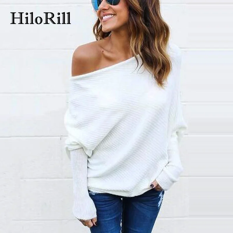 Sexy Off Shoulder Strip Casual T-Shirts