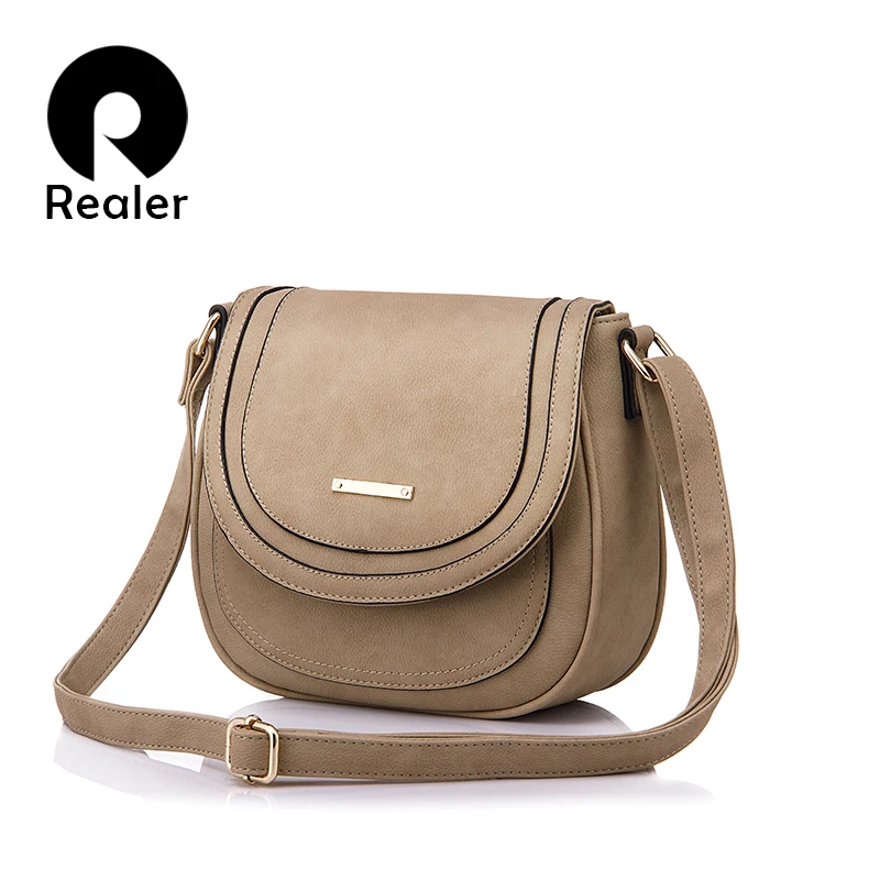 Realer Spring Summer Small Simple Solid Messenger Bags Famous Brand
