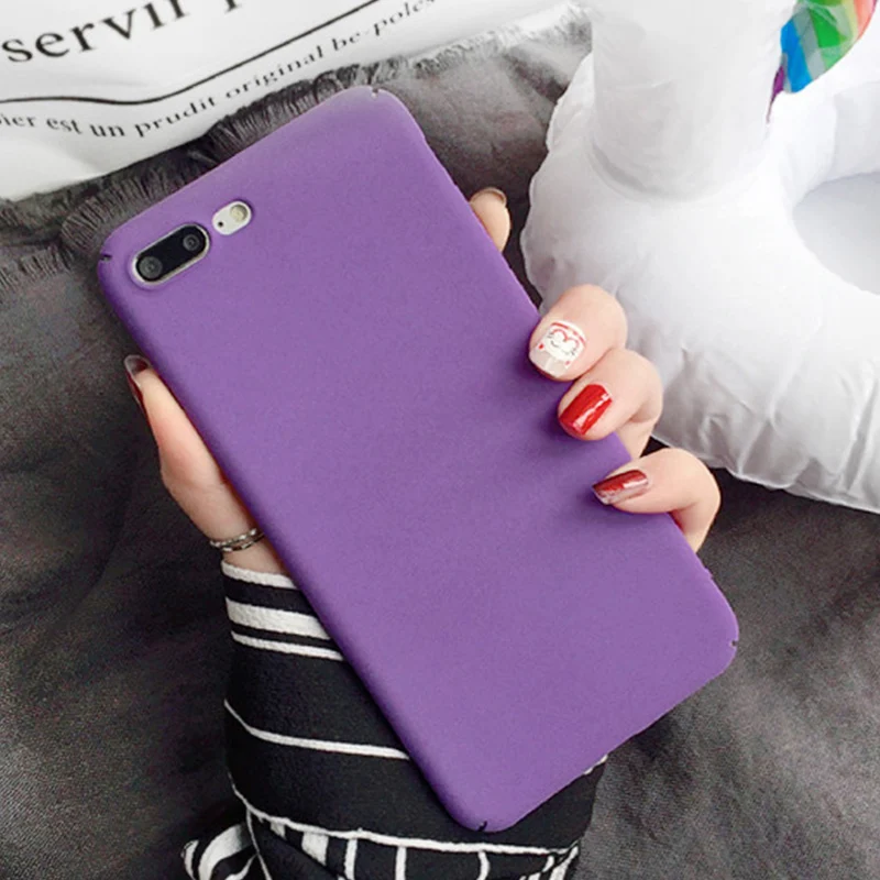 

Ultra Thin Soft Hard Phone case For iphone 6 6s Case For iphone 10 7 6s Plus 7 8 Plus X Case Matte Purple Fashion Phone coque
