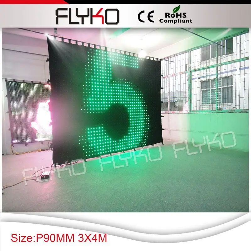

Free shipping led video curtain/DMX/SD/Remote/soft screen for wedding backdrops,dj,mobile shows,motion drape