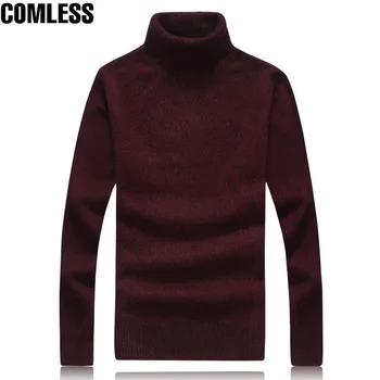 

2017 New Autumn Winter Sweater Men Casual Pure Color Wool Sweaters Male Outerwear Jumper Knitted Turtleneck Sweaters Pullovers