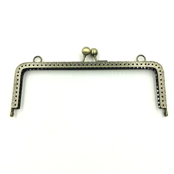 

10Pcs Bronze Tone Clutch Metal Rectangle Frame Kiss Clasps Buckles Fermoir Clips Handbag Handle 18x8.5cm