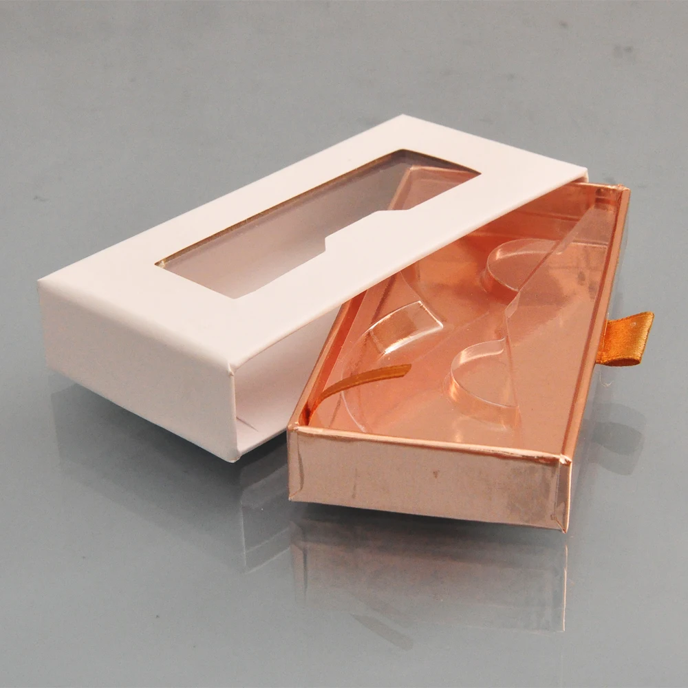 

100pcs False Eyelash Packaging Box customized your Private Logo Fake 3d Mink eyelashes Boxes lash strip marble square case Empty