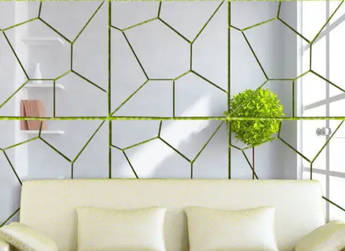 Зеркало для шкафа стикер на стену муаровый узор наклейка художественный съемный