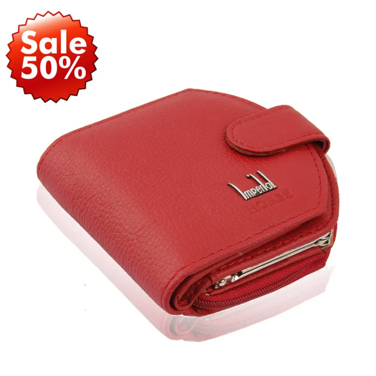  2015 Fashion Wallet  Lady Lovely Purse Clutch Women Wallets Short Small Bag Genuine Leather Card Hold 