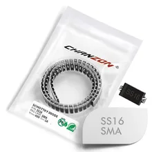 100 шт) SS16 SMD шлаковый Барьерный выпрямитель диоды 1A 60 V SMA(DO-214AC) 1 Amp 60 вольт