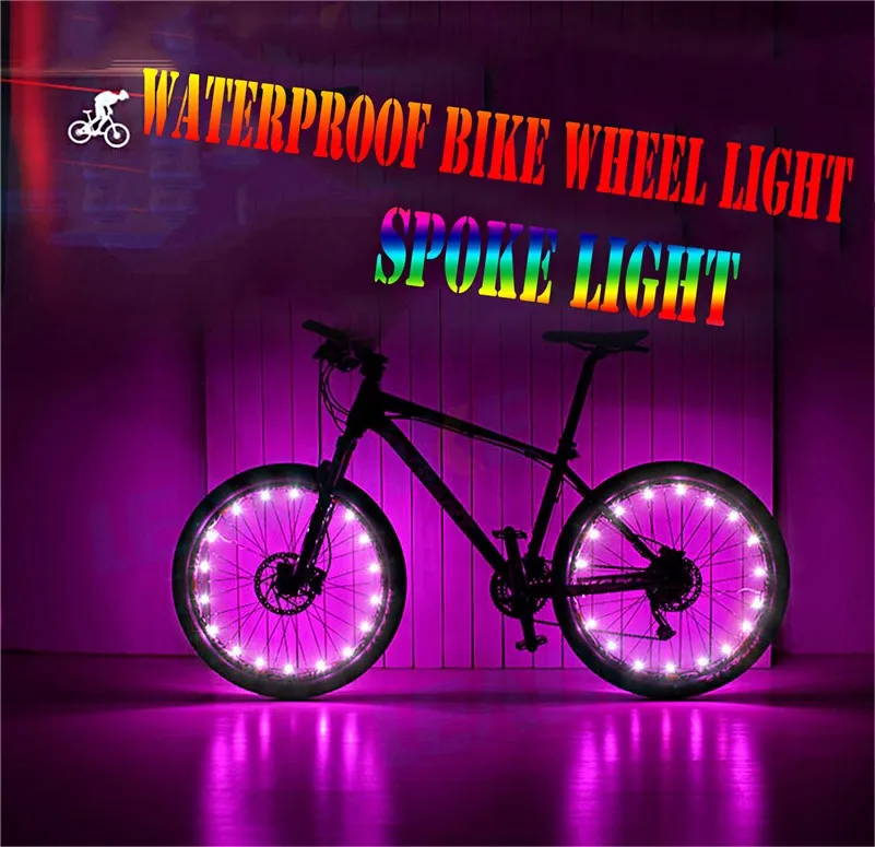 WEST BIKING, водонепроницаемый, 18 светодиодный, для горного велосипеда, велосипедное колесо, спиц, светильник, зарядка через usb, 2,2 м, велосипедный светильник, дорожный, велосипедный светильник, 1 шт