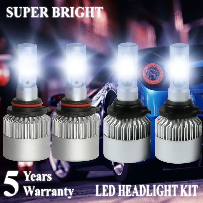 

2Pcs/lot 9005/HB3/H10 9006/HB4 Auto Car LED Headlights Bulbs Conversion Kits 72W 6000K Bridgelux COB Chips Fog Light White Lamp