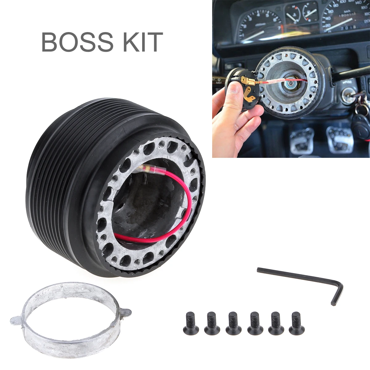 Aluminum + Plastic Car Steering Wheel Boss Kit Racing Racing Steering