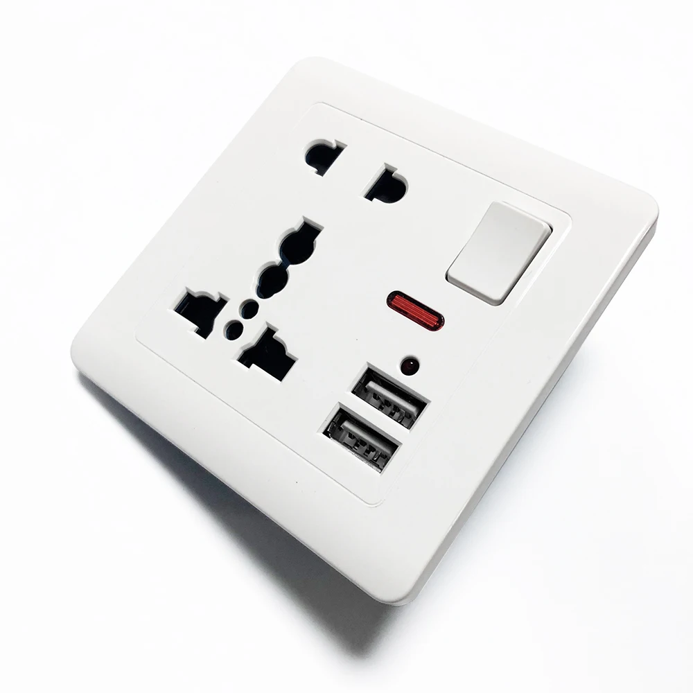 Настенная розетка с usb выключателем 110 250 В|Электрические розетки| |