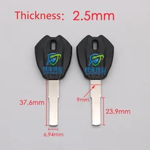 10 шт. x Электрический велосипед ключ эмбрион плоский ключ замена лезвия Длина 37,6 мм JG017