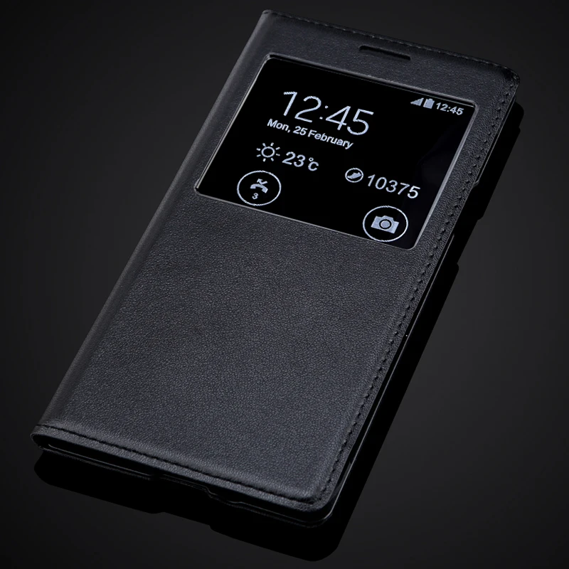 For Samsung Galaxy E7 E7000 E700F E700 View window Luxury Flip PU