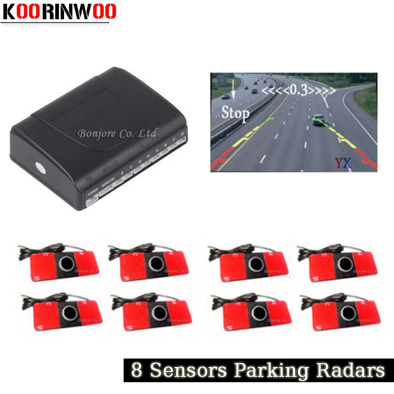 Koorinwoo Car Parking Sensors 8 Radars Original Video System Alarm
