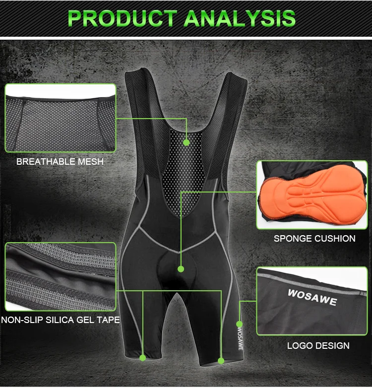 Мужские велосипедные шорты WOSAWE с подкладкой для горного велосипеда одежда