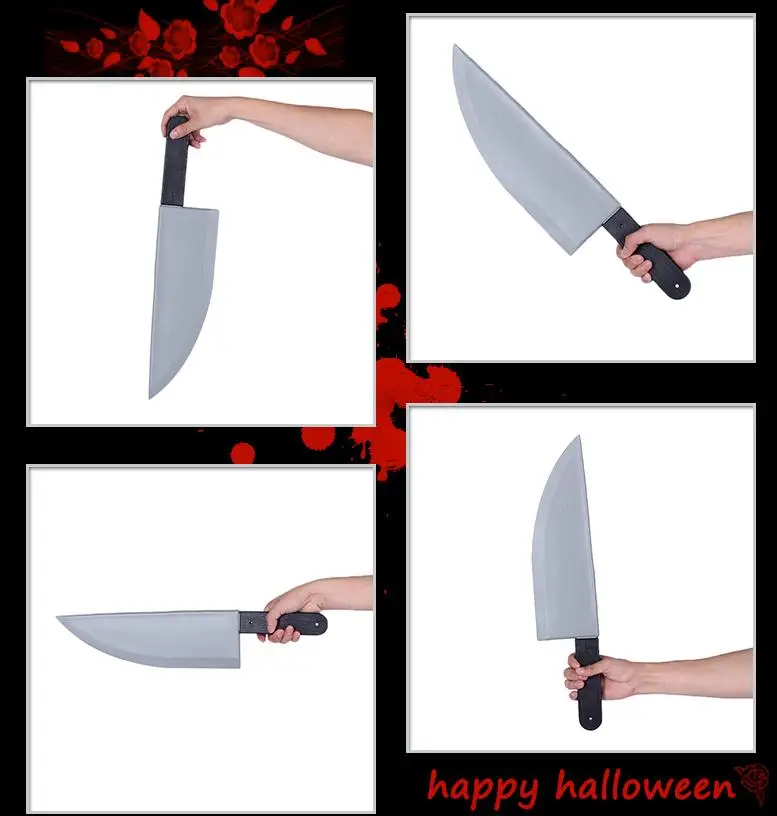 Free Shipping Halloween Toys Plastic Knife Weapon Machete Props And