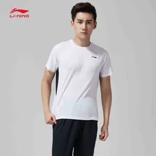 Li-Ning мужские футболки для бега на сухой Смарт полиэстер тонкая футболка подкладка спортивные футболки топы ATSN093 CAMJ18