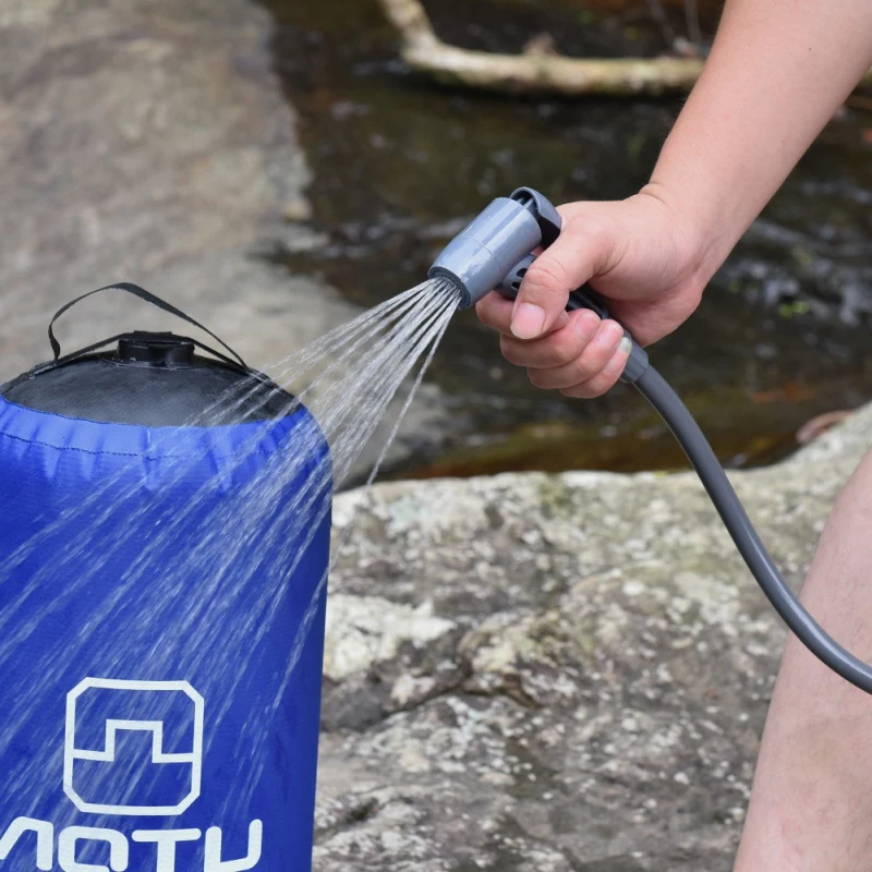 

11L PVC Foldable Pressure Shower Water Bag Inflatable Portable Camp Shower With Foot Pump For Outdoor Camping Climbing Travel