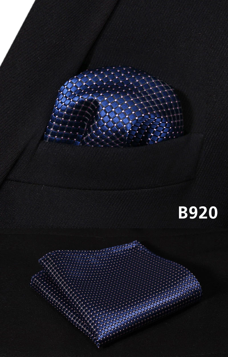 Горошек проверьте мужчин Silk Pocket Square Hanky Свадьба платок# B9 платок классический свадьбу