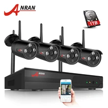 ANRAN Plug & Play 4CH Wireless NVR Kit P2P 720P HD Outdoor IP Video Security CCTV Camera Night Vision Wifi Surveillance System