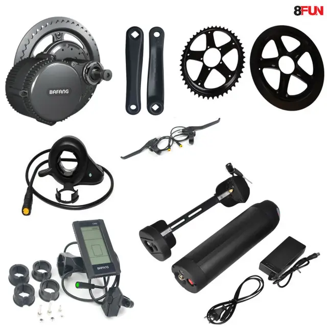 Best price at $741 Cheap 48V 750W C965 BBS02 8fun /bafang mid crank drive motor ebike kit+48V 13Ah lithium ion Bottle ebike battery