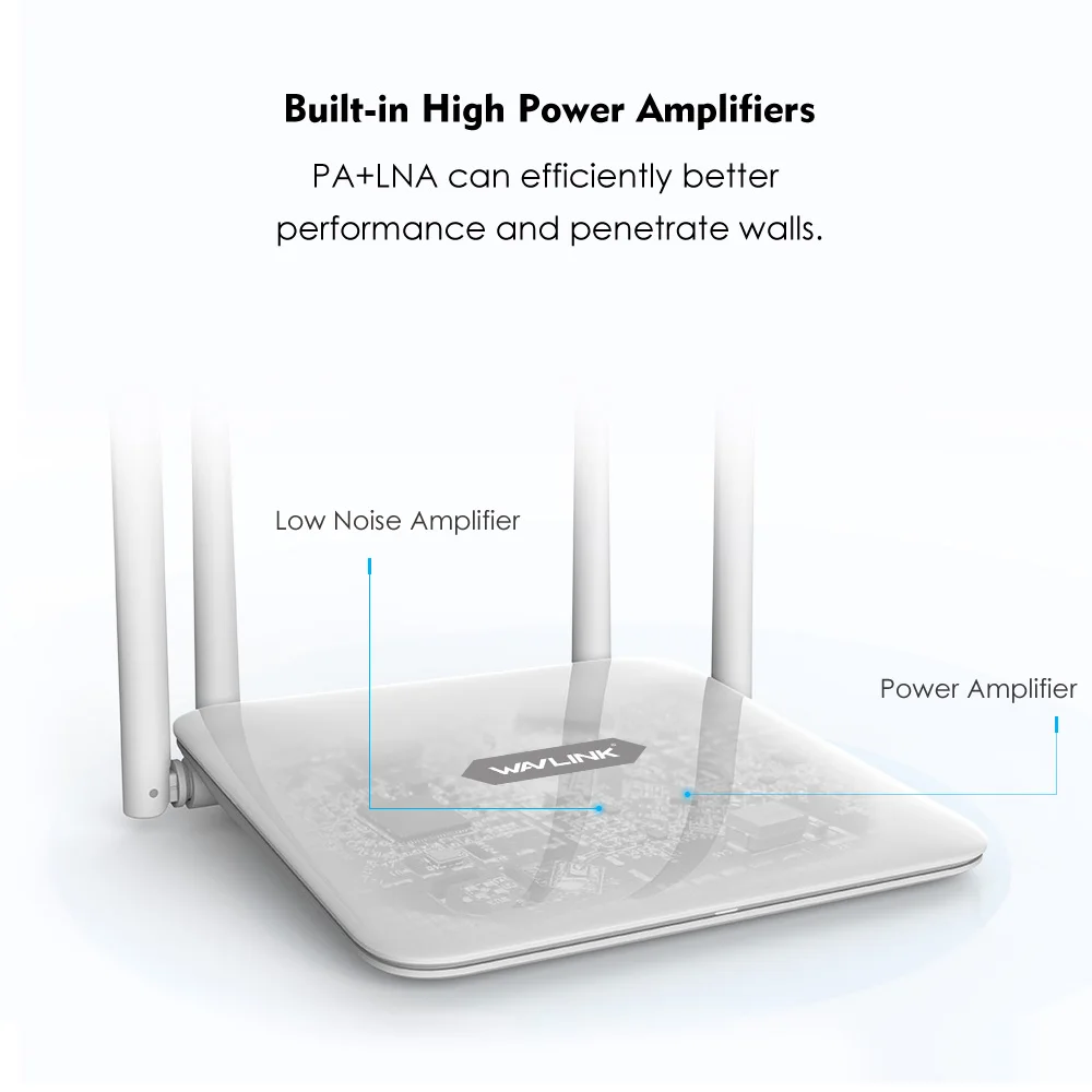 Qia Wireless WiFi Signal Booster Router AC1200 Dual-Band Gigabit WiFi Router 5X6dbi Enhanced Antenna WiFi Timing/Plug and Play
