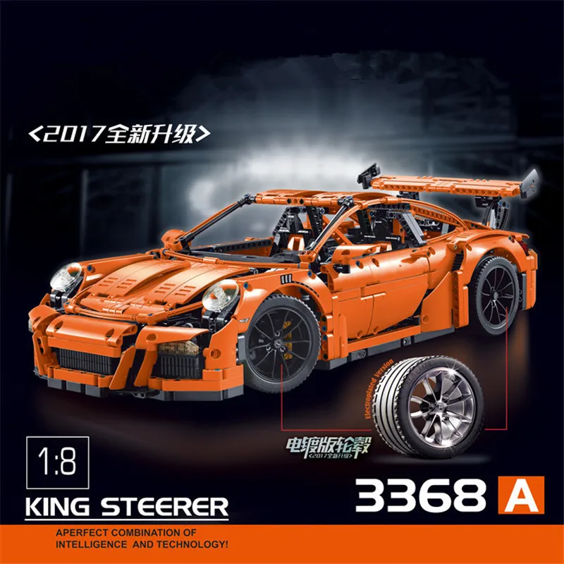 H&HXY IN STOCK 2726PCS 3368 technic series White green orange Car Model Building Kits Blocks Toys Bricks Compatible 42056 Gifts