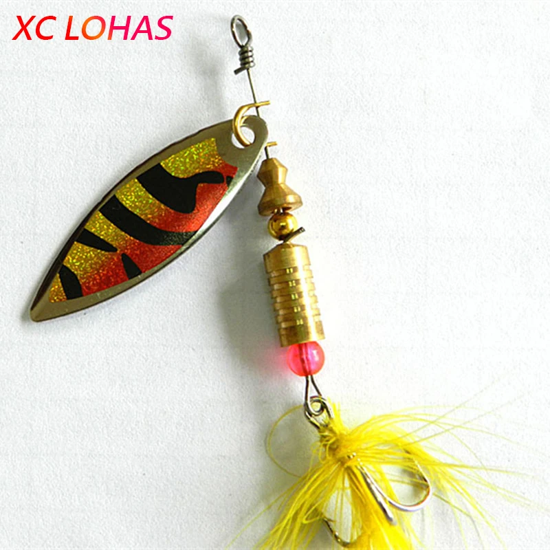 

1 Piece 6g Upgraded Metal Spoon Lures with Feather Artificial Lure Spinner Jig Fake Bait for Sea River Lake Fishing Tackle SP030